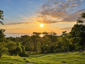 Sunset over the Pacific from the Lot 05 estate parcel, Costa Ballena, Costa Rica