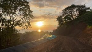 Sunset from Lot 07 over the Pacific, Costa Ballena, Costa Rica